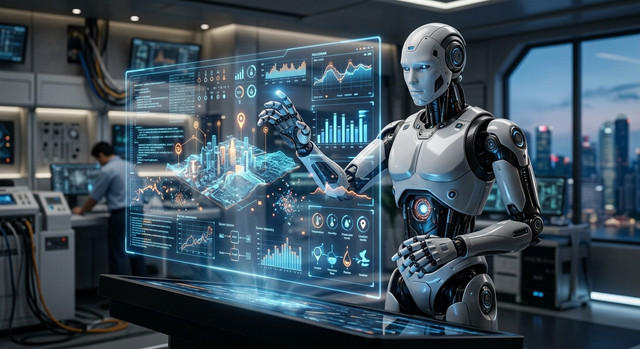 An AI agent interacting with its environment.